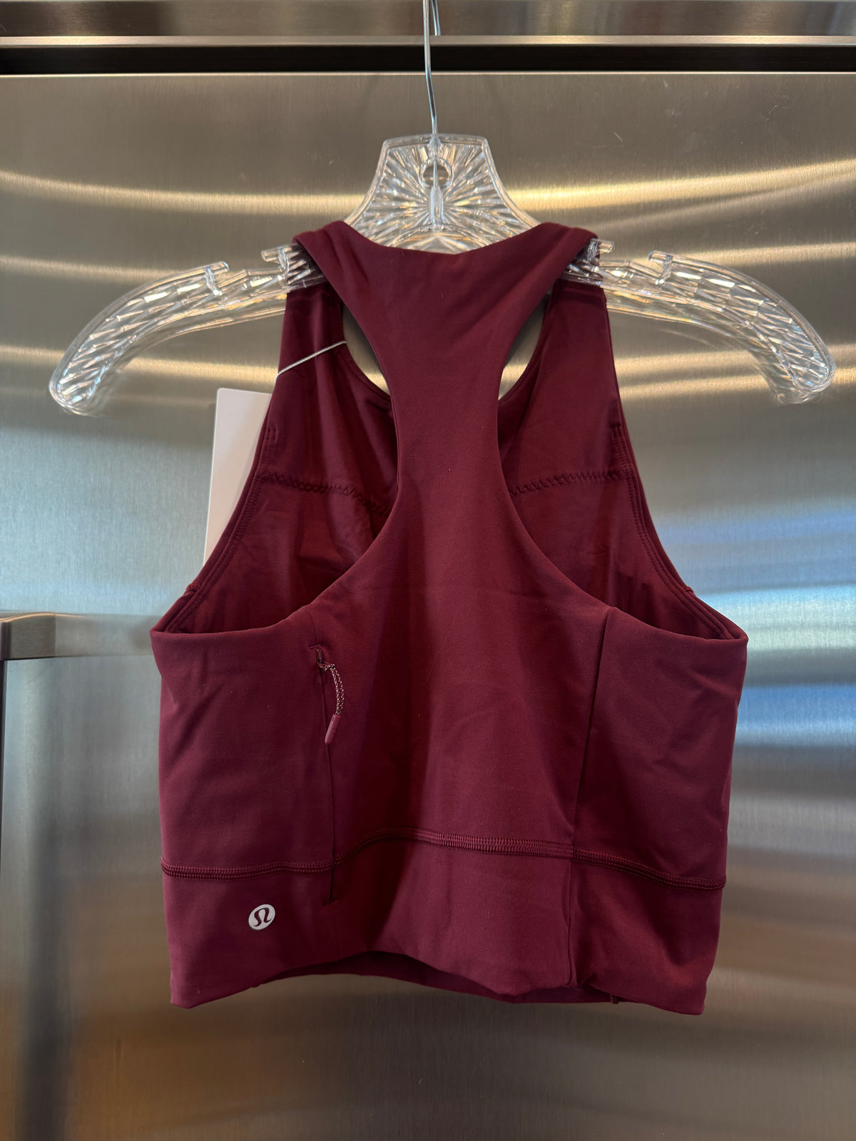 Lululemon Swift Speed Cropped Tank Top in Burgundy Bay Red - B/C Cup