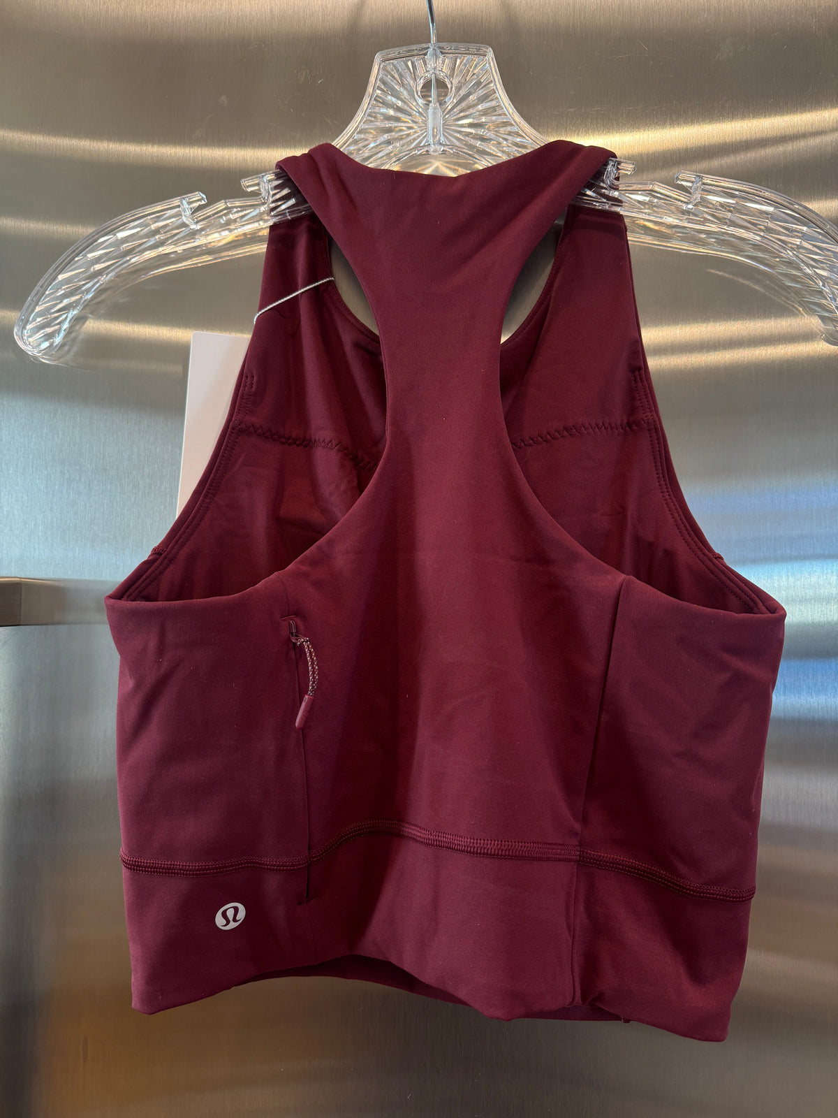 Lululemon Swift Speed Cropped Tank Top in Burgundy Bay Red - B/C Cup