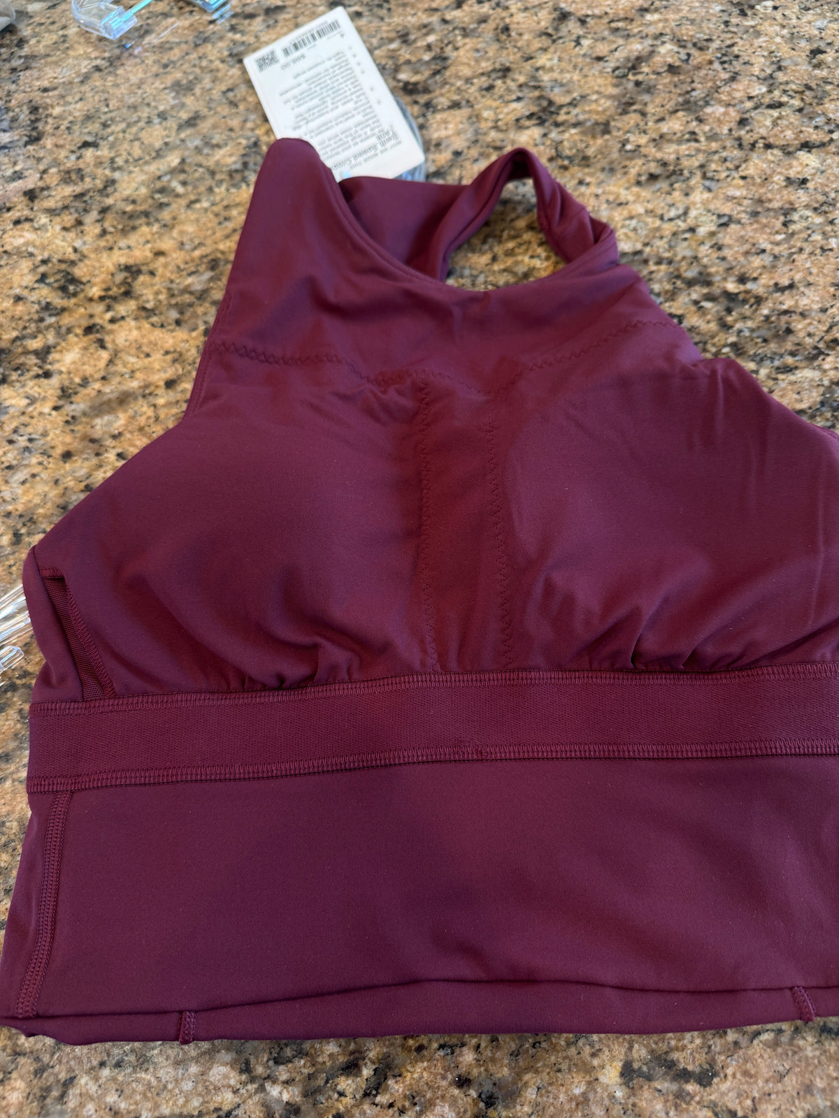 Lululemon Swift Speed Cropped Tank Top in Burgundy Bay Red - B/C Cup