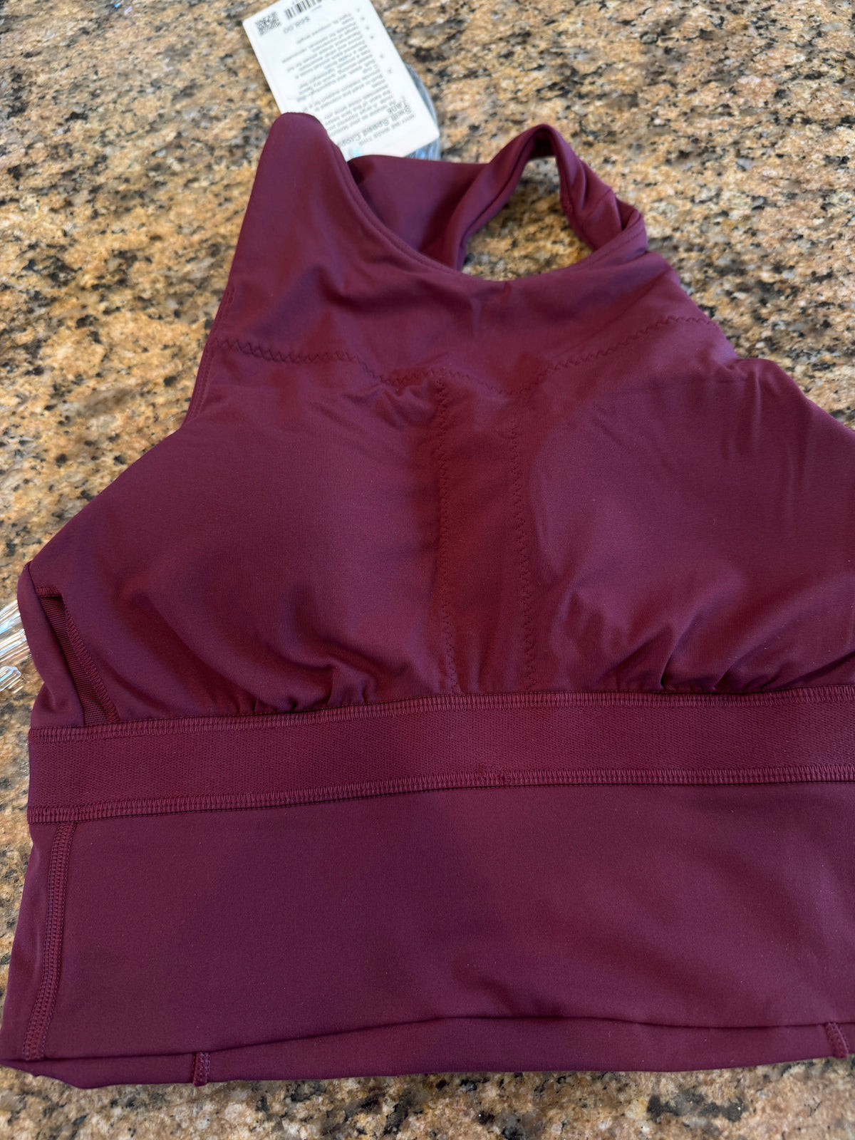 Lululemon Swift Speed Cropped Tank Top in Burgundy Bay Red - B/C Cup