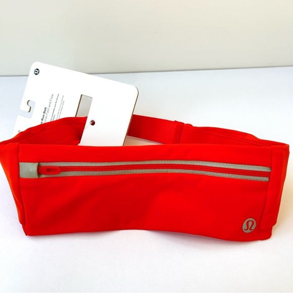 Lululemon Fast and Free Running Belt Bag in Solar Orange / Red , Reflective