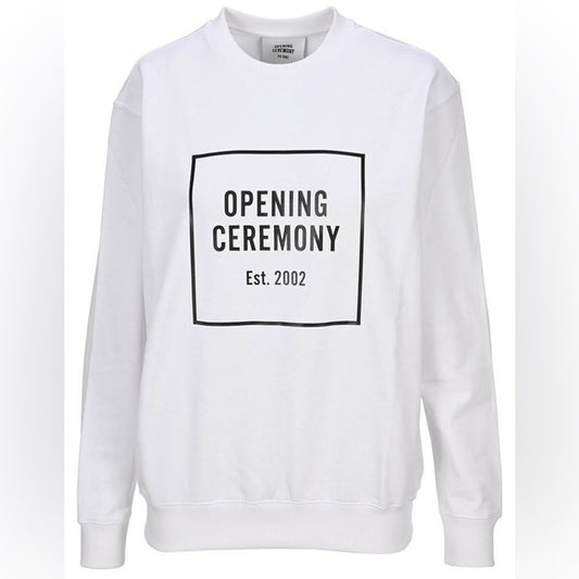 Opening Ceremony White Logo Crewneck Sweatshirt Unisex Large