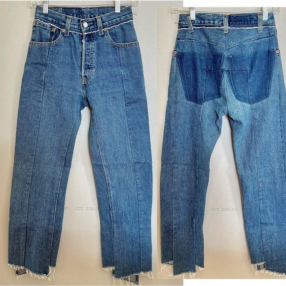 Vetements reconstructed denim pants Levi’s jeans denma size extra small womens