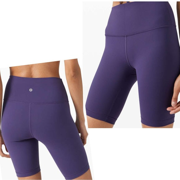 Lululemon Wunder Train High Rise Short 8" midnight orchid purple