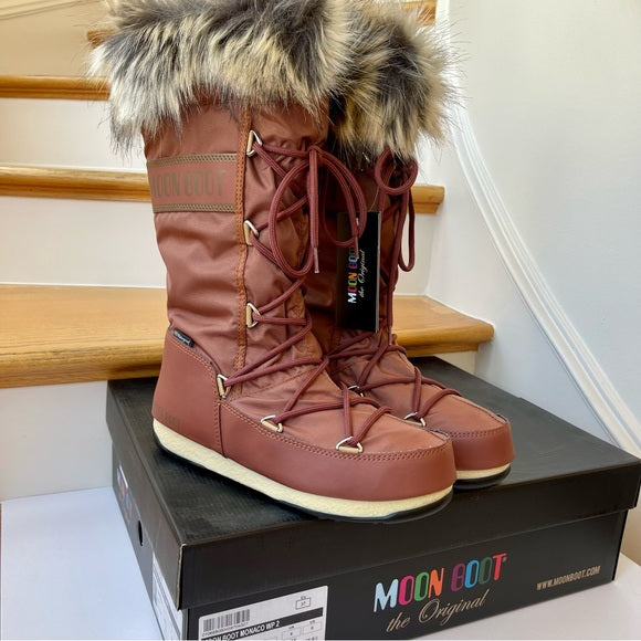 Moon Boot Monaco WP 2 Boot in Rust ( Brown ) Women’s Tall Waterproof Snow