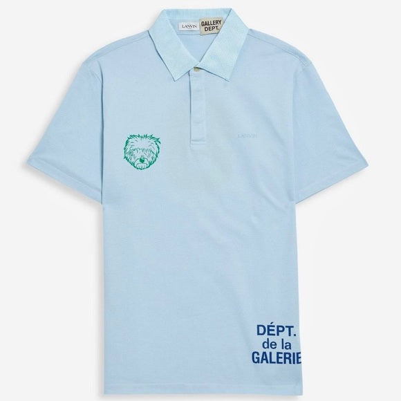 Lanvin x Gallery Department Embroidered Polo Shirt Light blue size XS