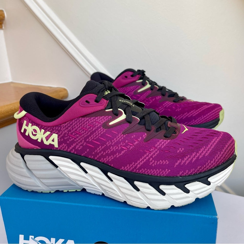 Hoka Gaviota 4 Running Shoes Festival Fuscia / Blue Graphite - Women's