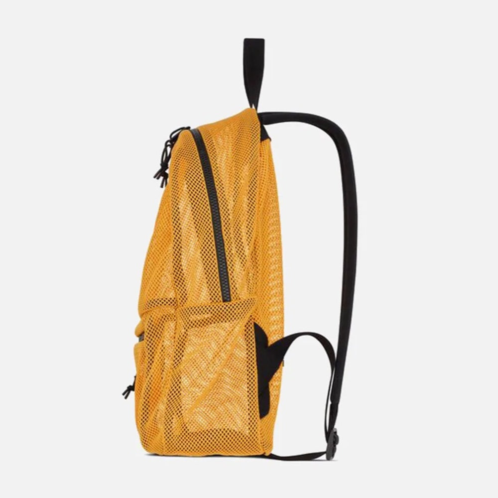 Yves Saint Laurent Yellow backpack mesh with black trim / straps - brand new