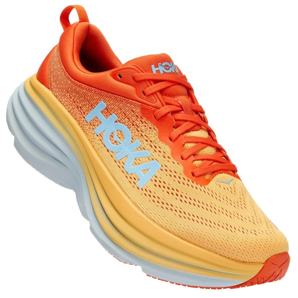 Hoka Bondi 8 Running Shoes in Puffin’s Bill / Amber Yellow Men’s