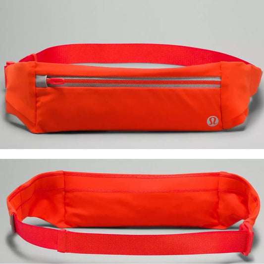 Lululemon Fast and Free Running Belt Bag in Solar Orange / Red , Reflective