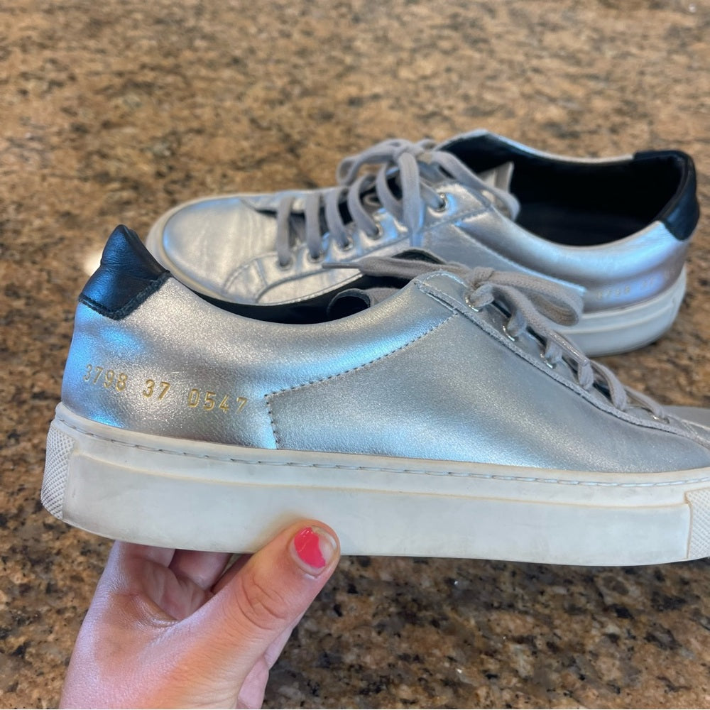 Common Projects Pre-Owned Achilles Silver woman’s sneakers