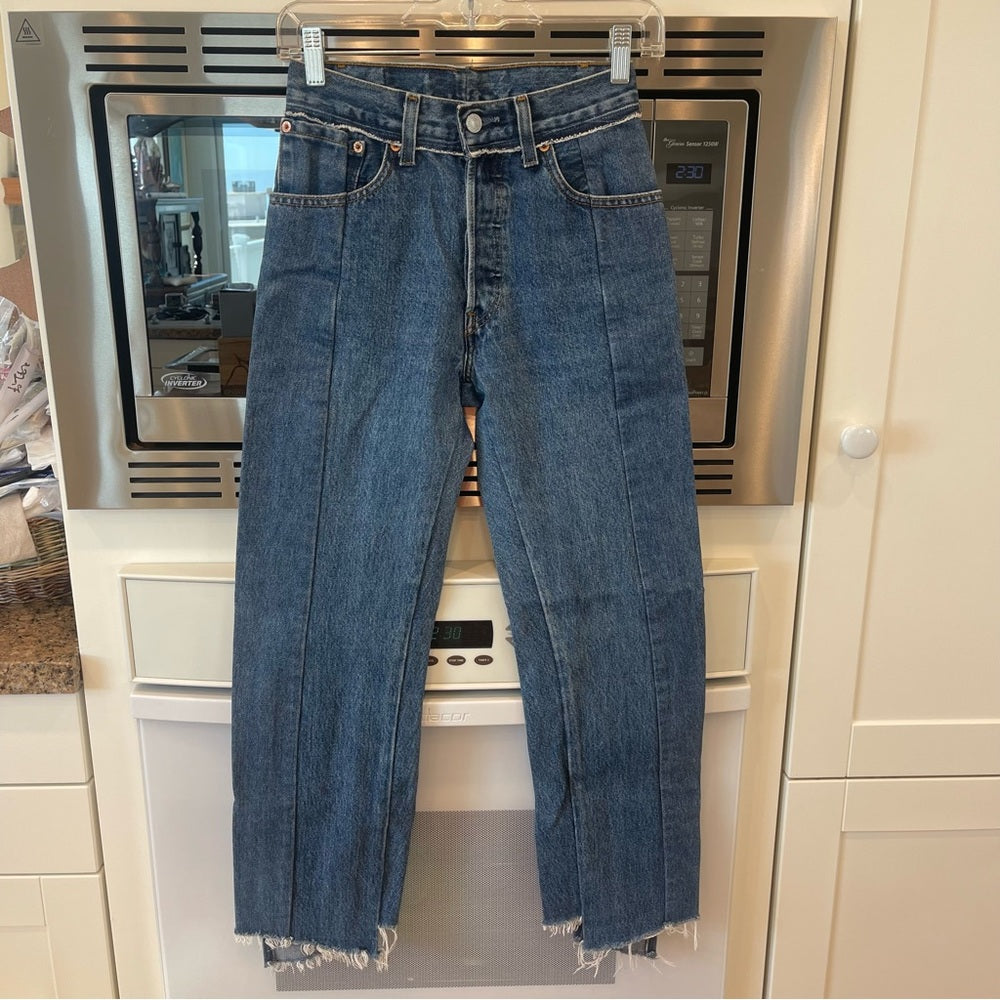 Vetements reconstructed denim pants Levi’s jeans denma size extra small womens