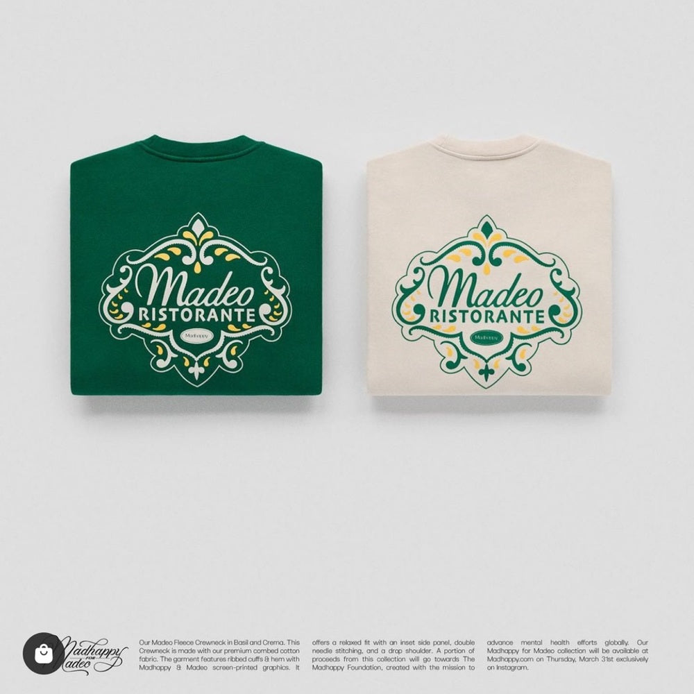 MadHappy x Madeo Collab Sold Out Crew Neck Creme