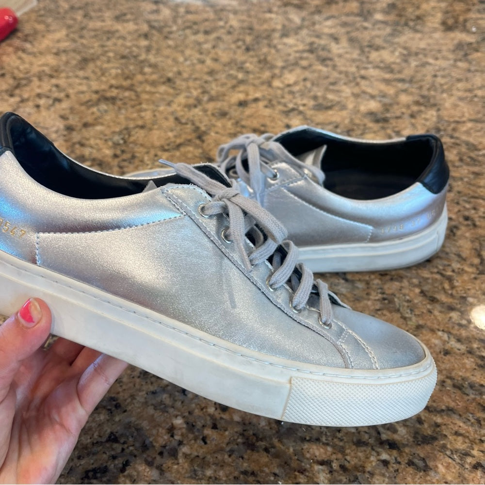 Common Projects Pre-Owned Achilles Silver woman’s sneakers