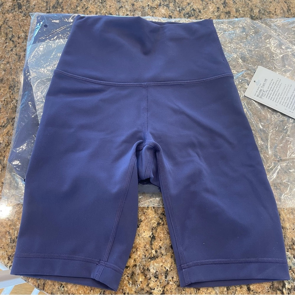 Lululemon Wunder Train High Rise Short 8" midnight orchid purple