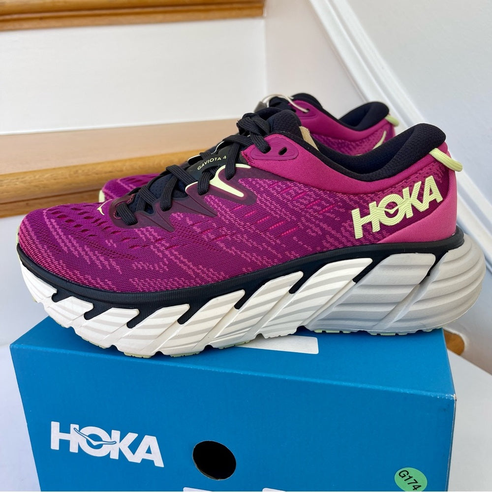 Hoka Gaviota 4 Running Shoes Festival Fuscia / Blue Graphite - Women's