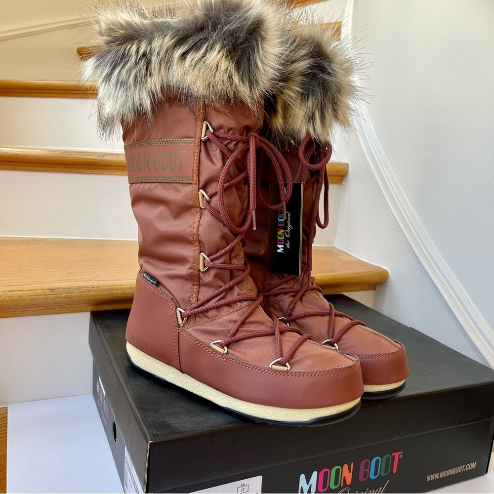 Moon Boot Monaco WP 2 Boot in Rust ( Brown ) Women’s Tall Waterproof Snow