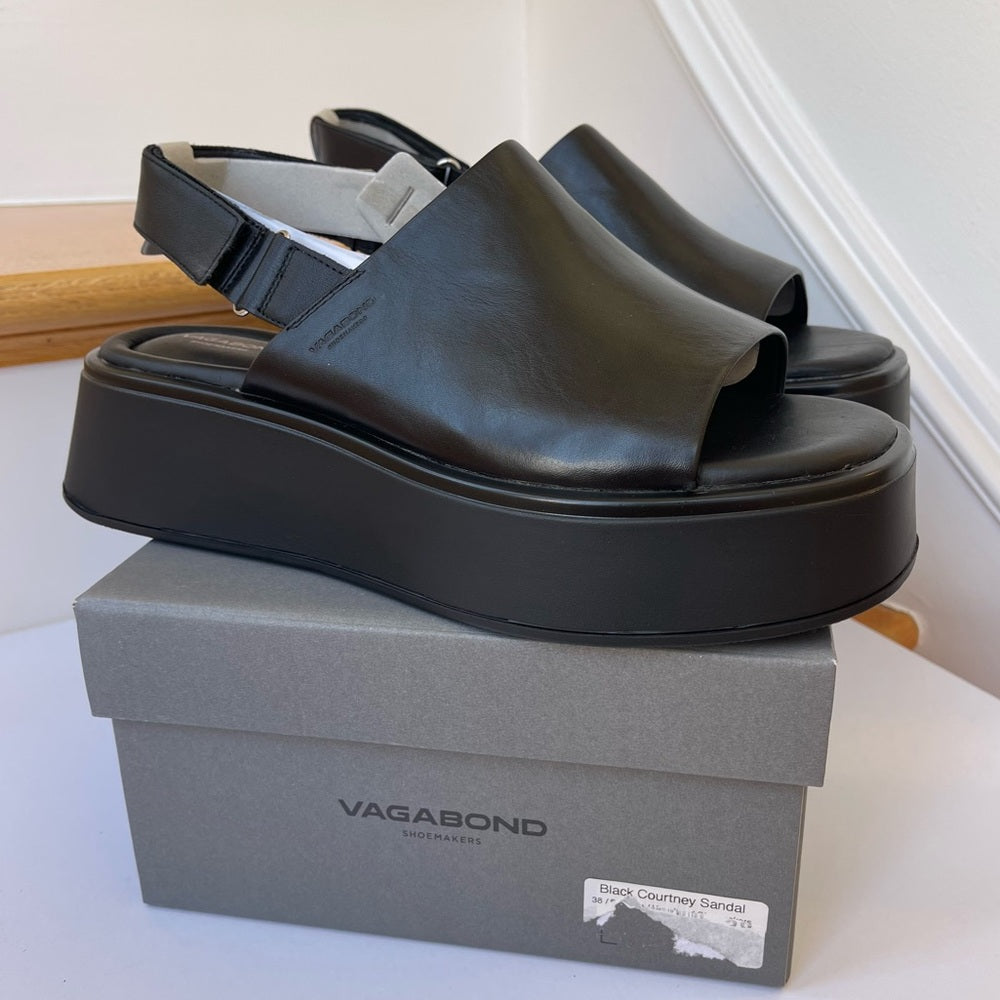 Vagabond Shoemakers Courtney Leather Platform Sandals Black