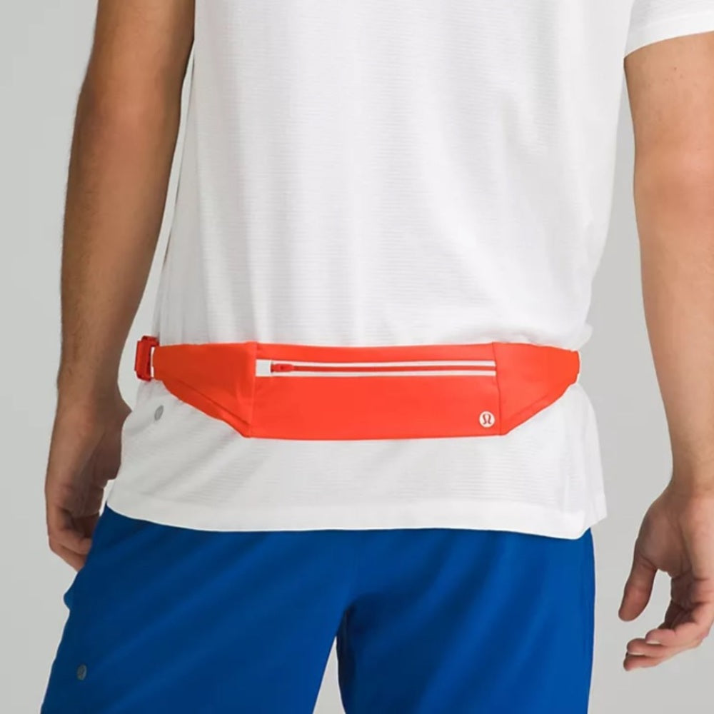 Lululemon Fast and Free Running Belt Bag in Solar Orange / Red , Reflective