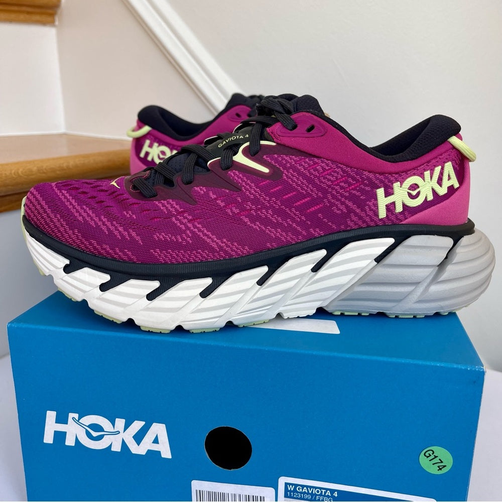 Hoka Gaviota 4 Running Shoes Festival Fuscia / Blue Graphite - Women's