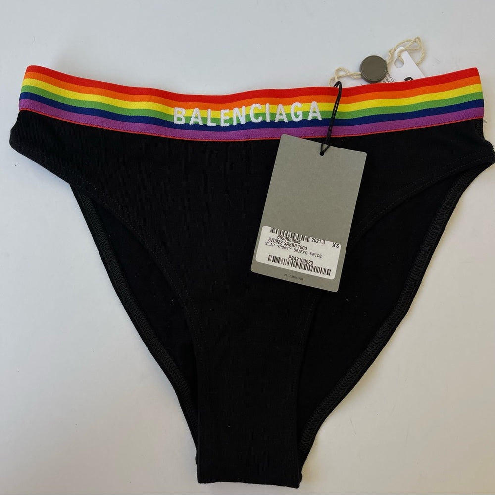 Balenciaga Women’s Pride Panty Brief Underwear - Black , slip sporty briefs