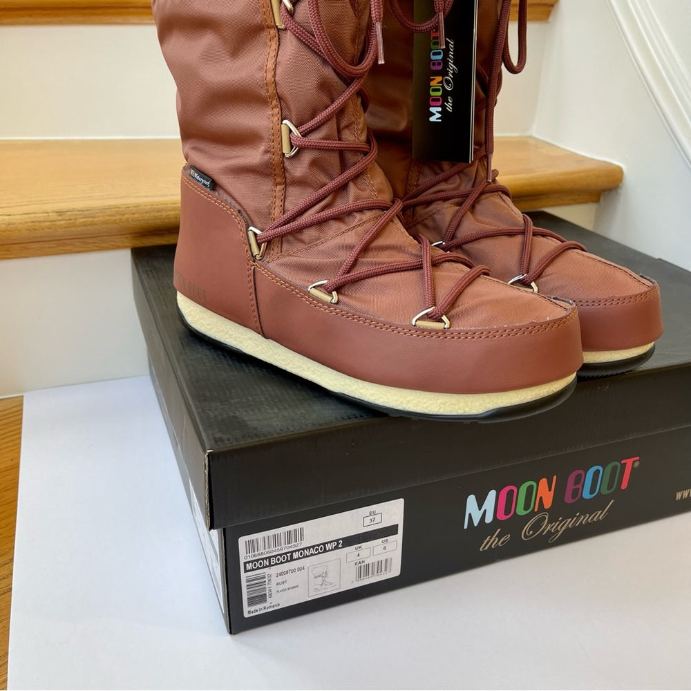 Moon Boot Monaco WP 2 Boot in Rust ( Brown ) Women’s Tall Waterproof Snow