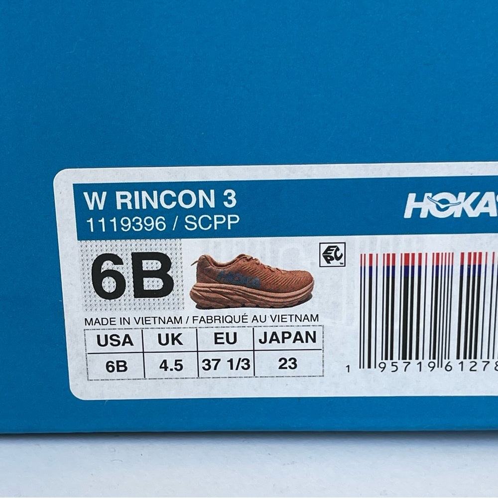 Hoka Rincon 3 women’s running shoes , brand new in box , coral salmon orange