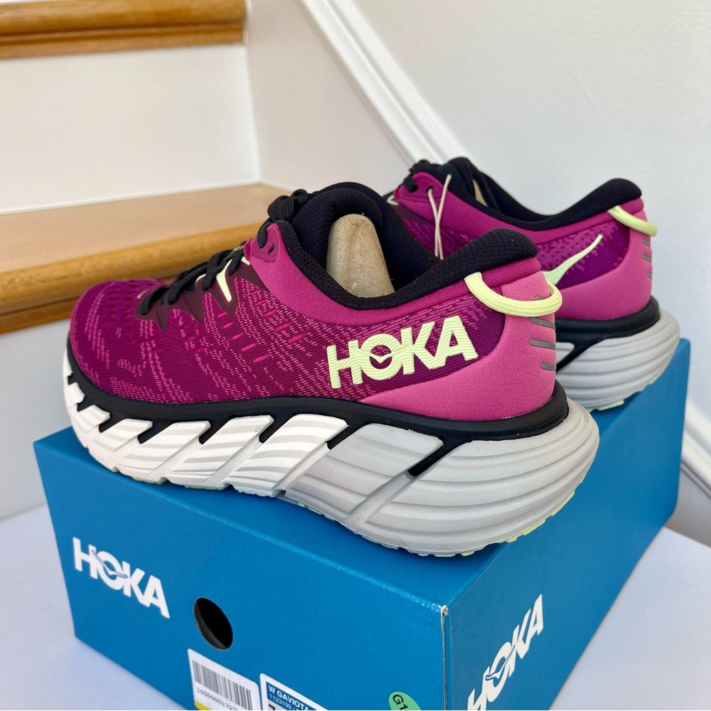 Hoka Gaviota 4 Running Shoes Festival Fuscia / Blue Graphite - Women's