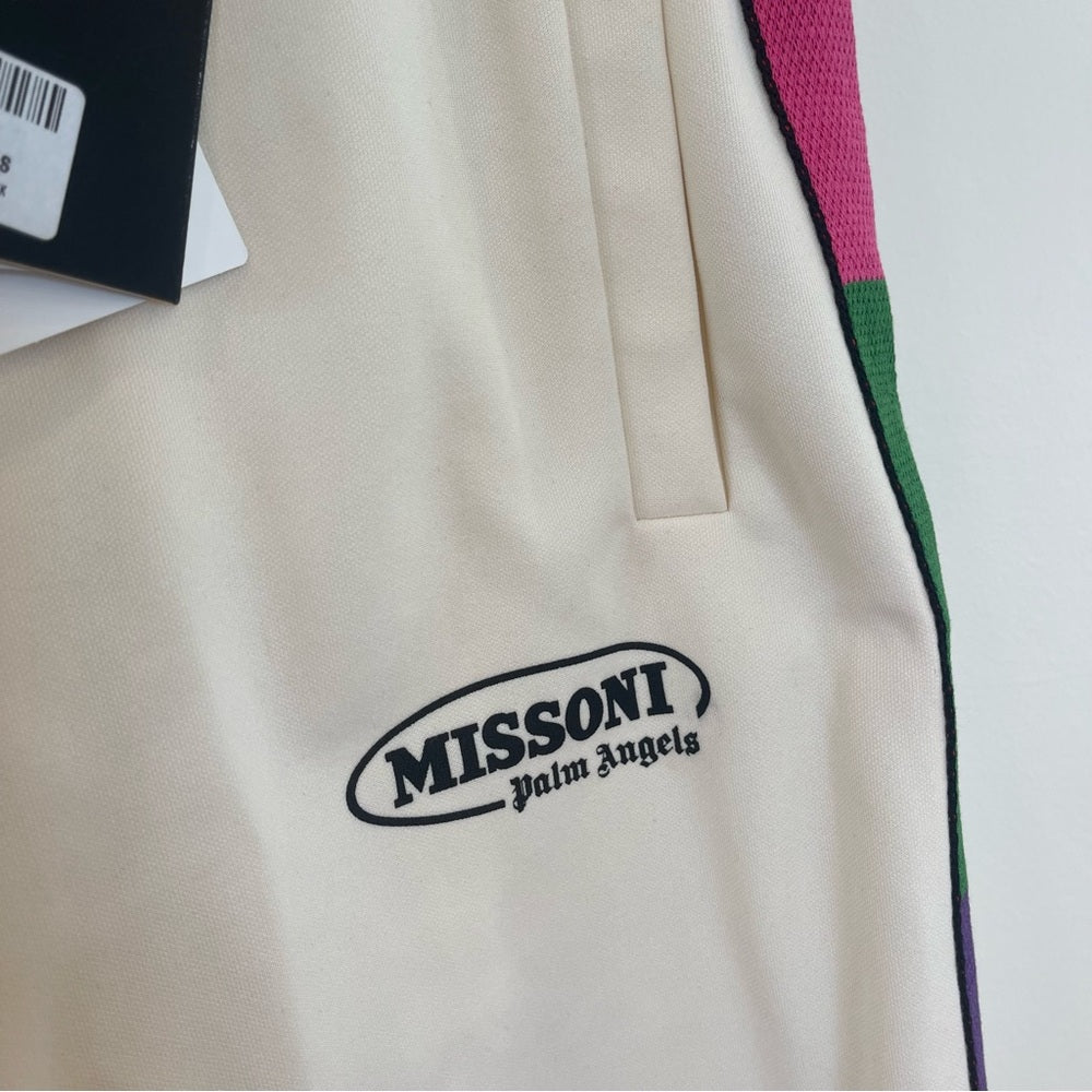 Palm Angels x Missoni Collab Shorts Logo in cream / white