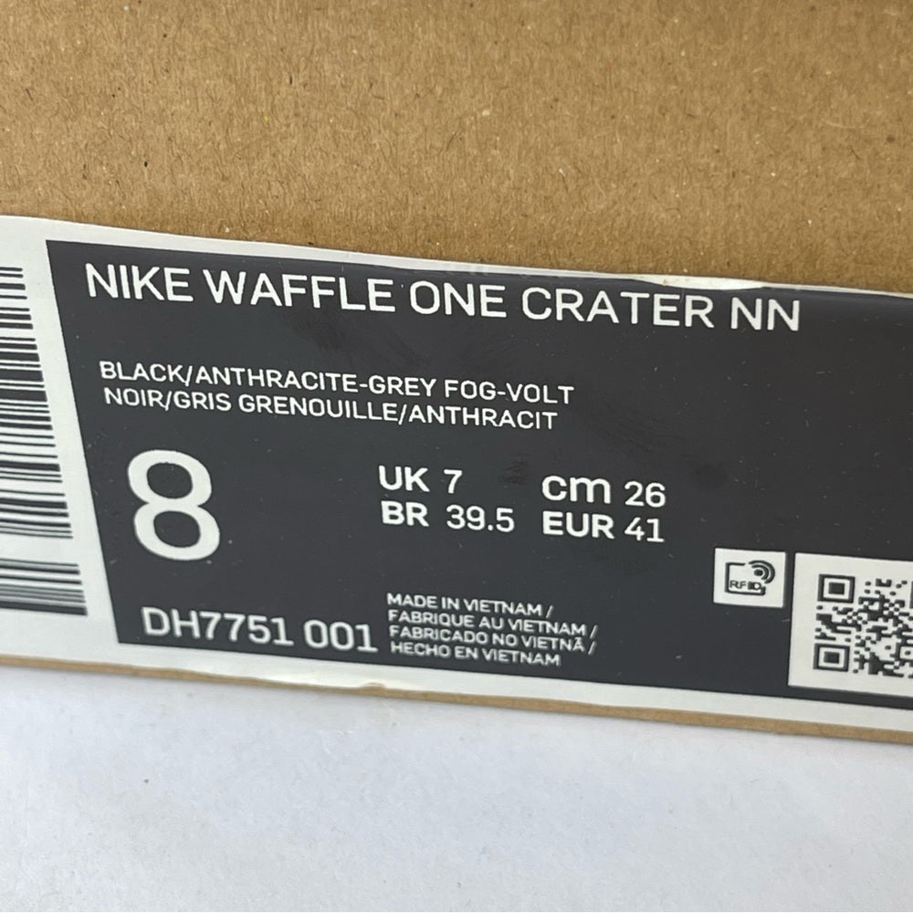 Nike Waffle One Crater Running Shoes Black / Anthracite — Recycled materials
