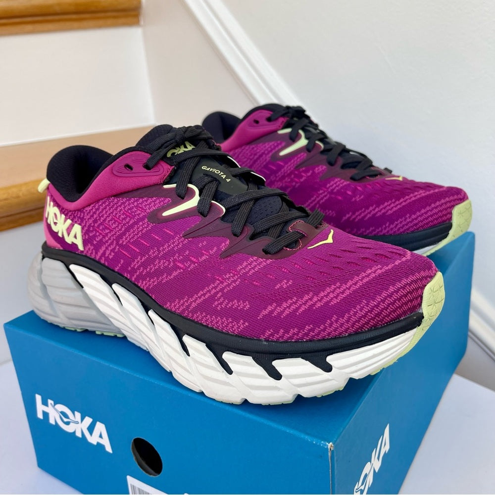 Hoka Gaviota 4 Running Shoes Festival Fuscia / Blue Graphite - Women's