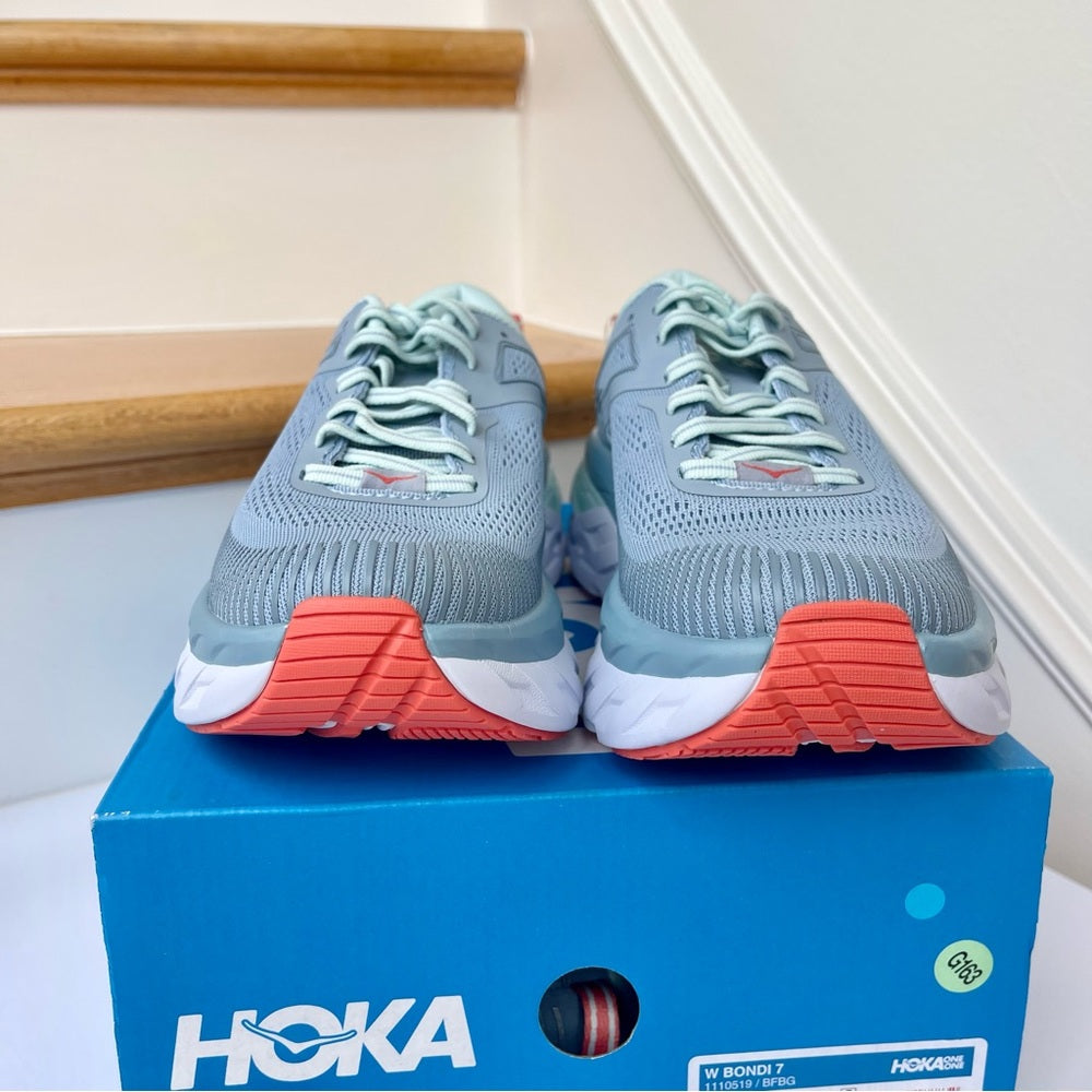 Hoka Bondi 7 Womens Light Blue brand new in box Hoka One One Running shoes