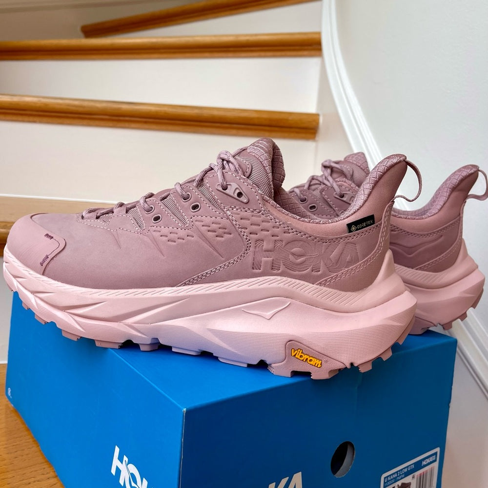 Hoka Kaha 2 GTX Low Hiking Boots Waterproof Gore Tex PINK pale mauve UNISEX