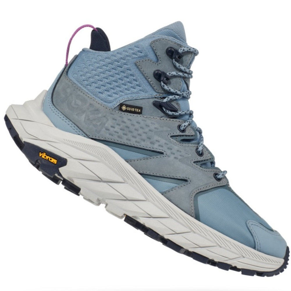 Hoka Anacapa Mid GTX Women’s Hiking Shoes in Harbor Mist Blue Gore Tex Boots