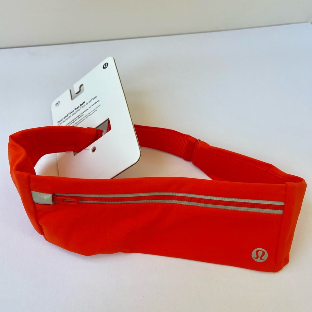 Lululemon Fast and Free Running Belt Bag in Solar Orange / Red , Reflective