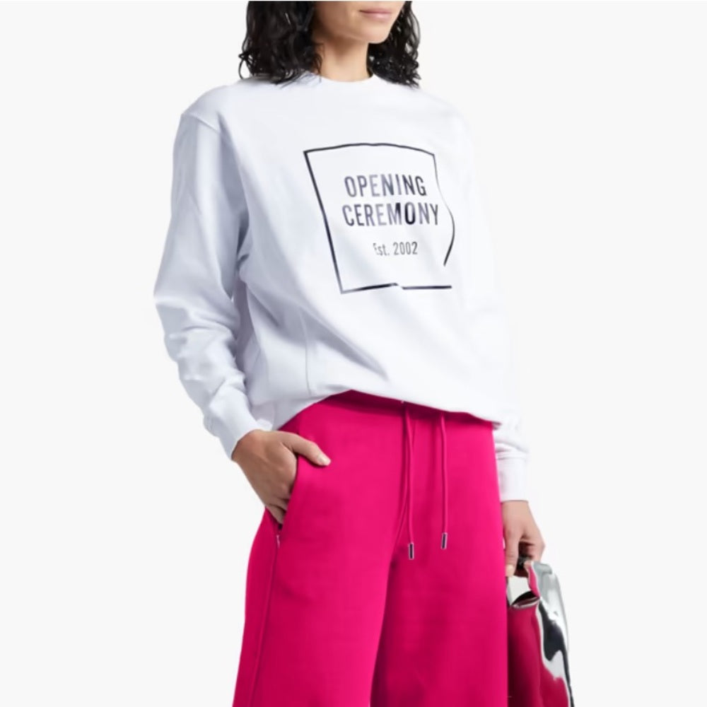 Opening Ceremony White Logo Crewneck Sweatshirt Unisex Large