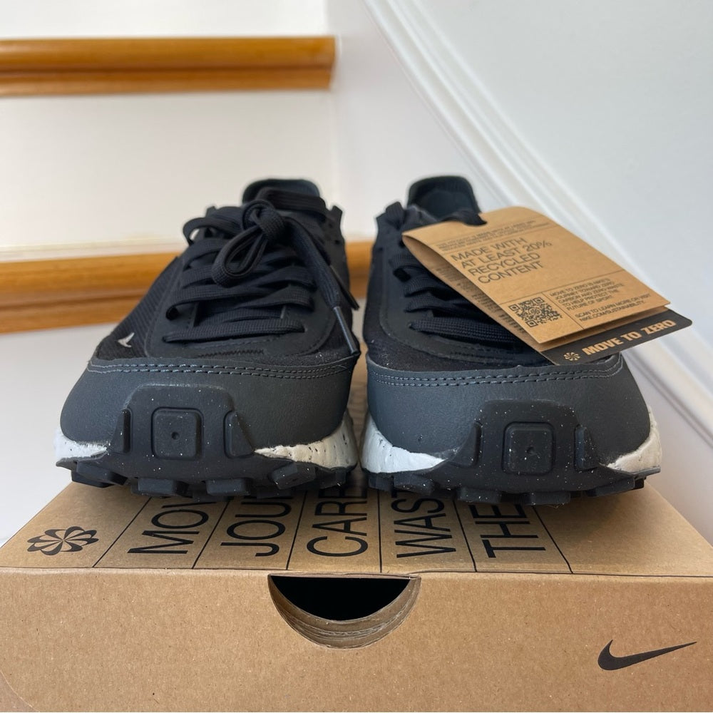 Nike Waffle One Crater Running Shoes Black / Anthracite — Recycled materials