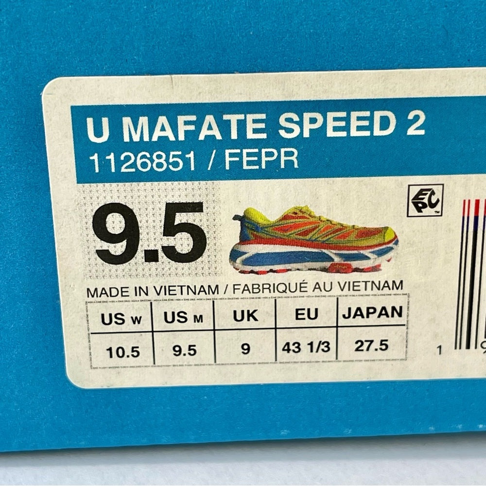 Hoka Mafate Speed 2 Running Shoes Unisex Trail in Flame / Evening Primrose