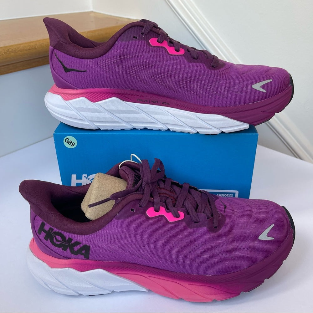 Hoka Arahi Running Shoes - brand new - Grapewine / Beautyberry - Pink Purple