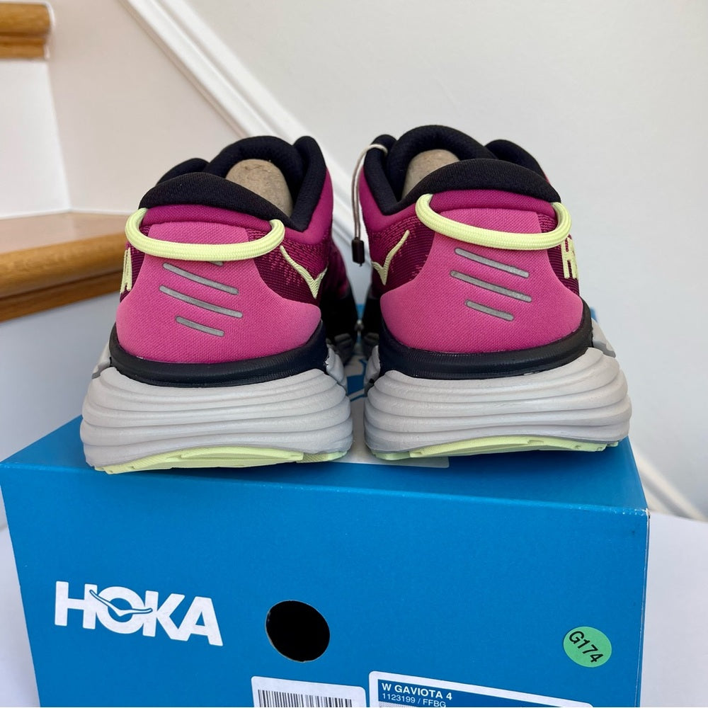 Hoka Gaviota 4 Running Shoes Festival Fuscia / Blue Graphite - Women's