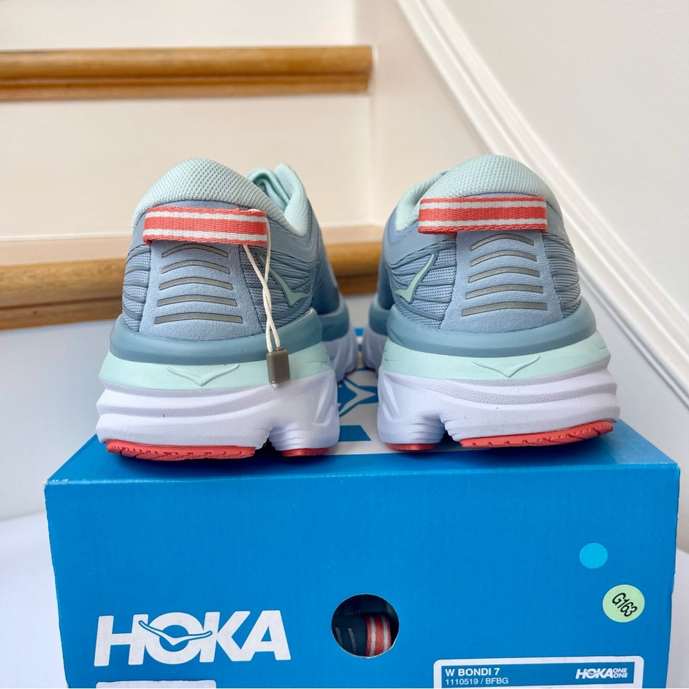 Hoka Bondi 7 Womens Light Blue brand new in box Hoka One One Running shoes