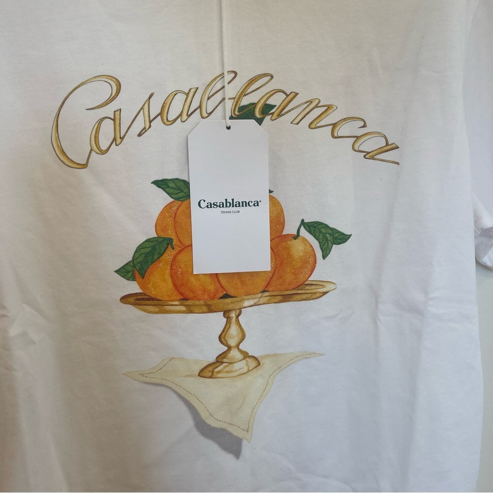 Casablanca White 'Ne Pas Deranger' T-Shirt Oranges