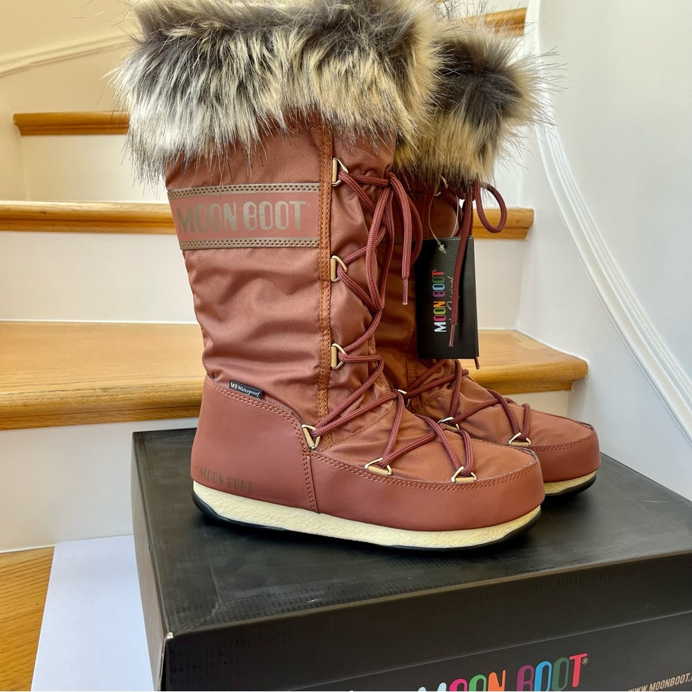 Moon Boot Monaco WP 2 Boot in Rust ( Brown ) Women’s Tall Waterproof Snow