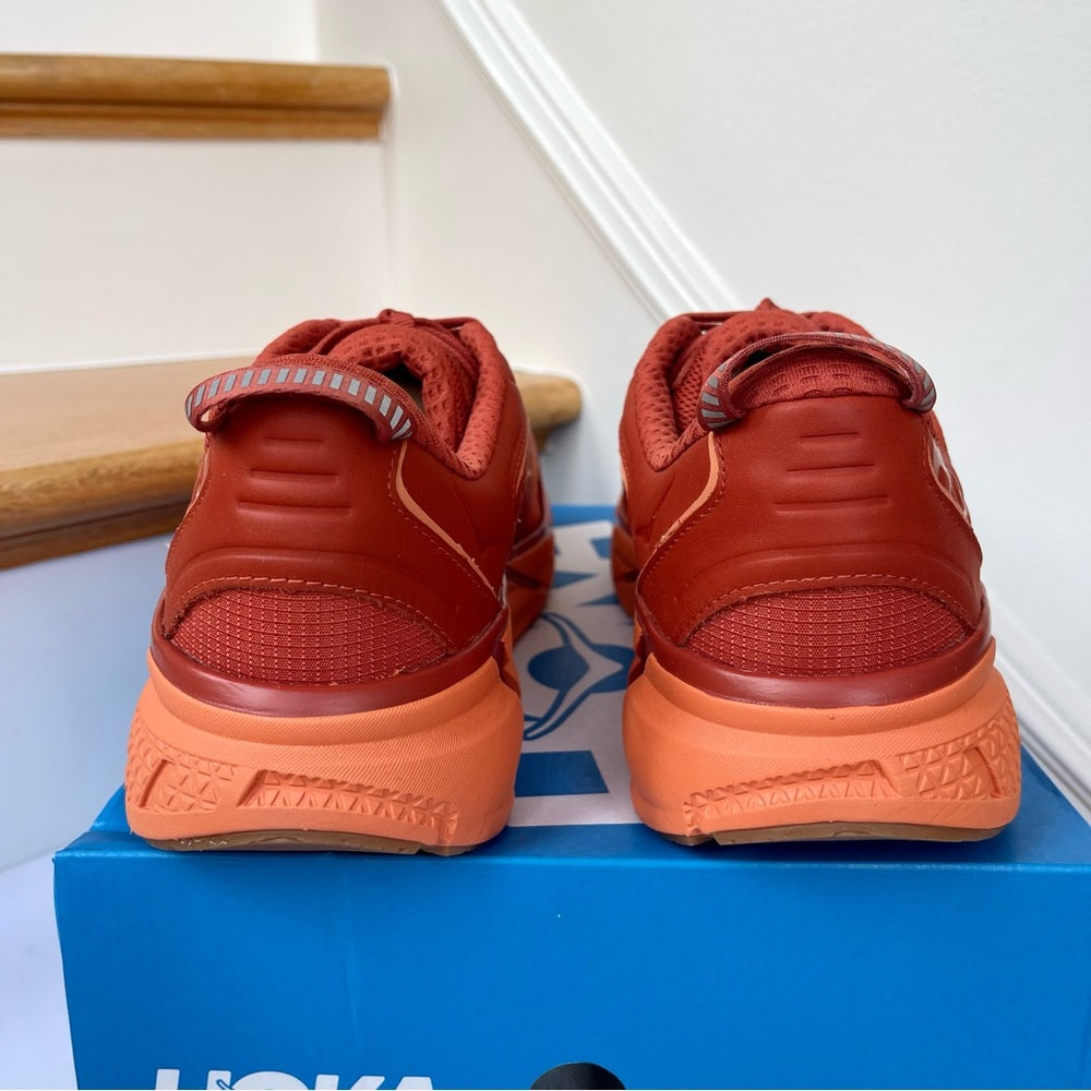 Hoka Clifton Leather Gore-Tex Waterproof Unisex BOCT dark orange copper