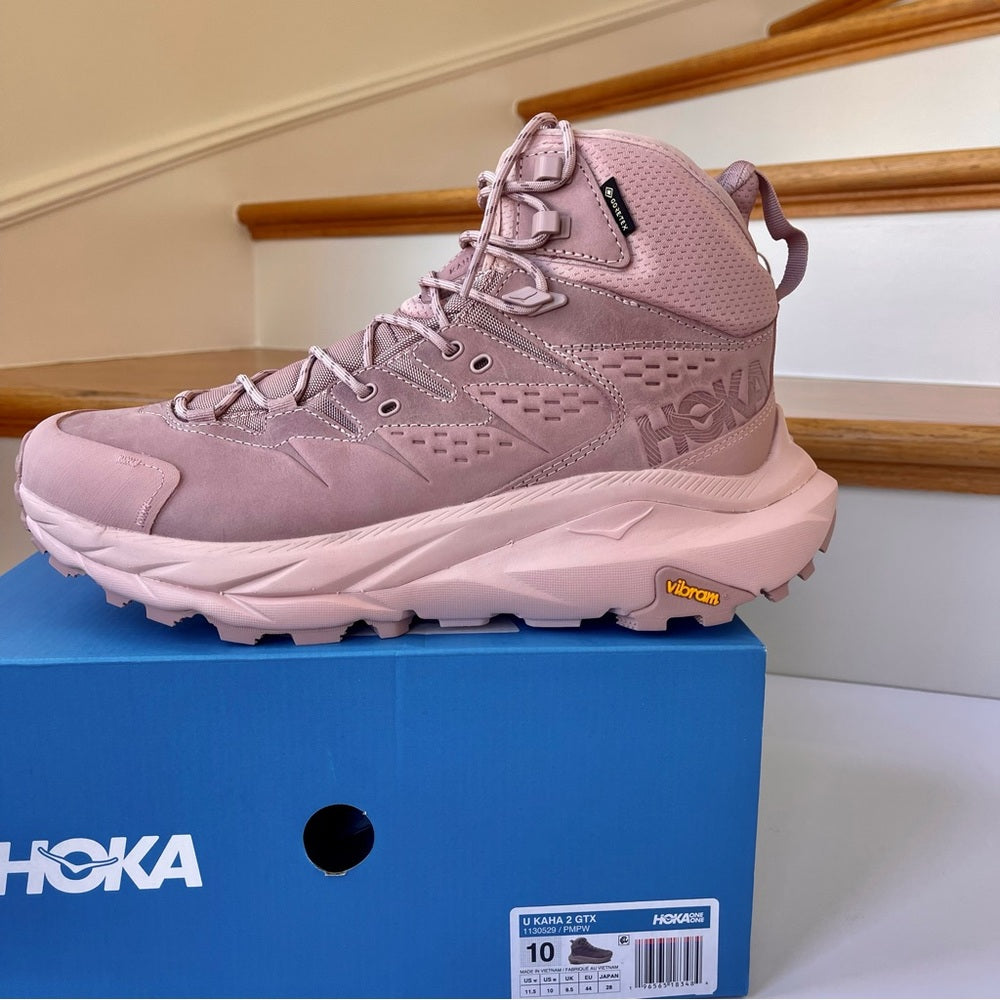 Hoka Kaha 2 GTX High Hiking Boots Waterproof Gore Tex PINK pale mauve UNISEX